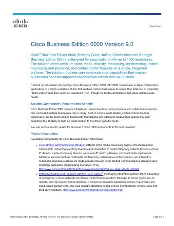 cisco business edition 6000 ordering guide